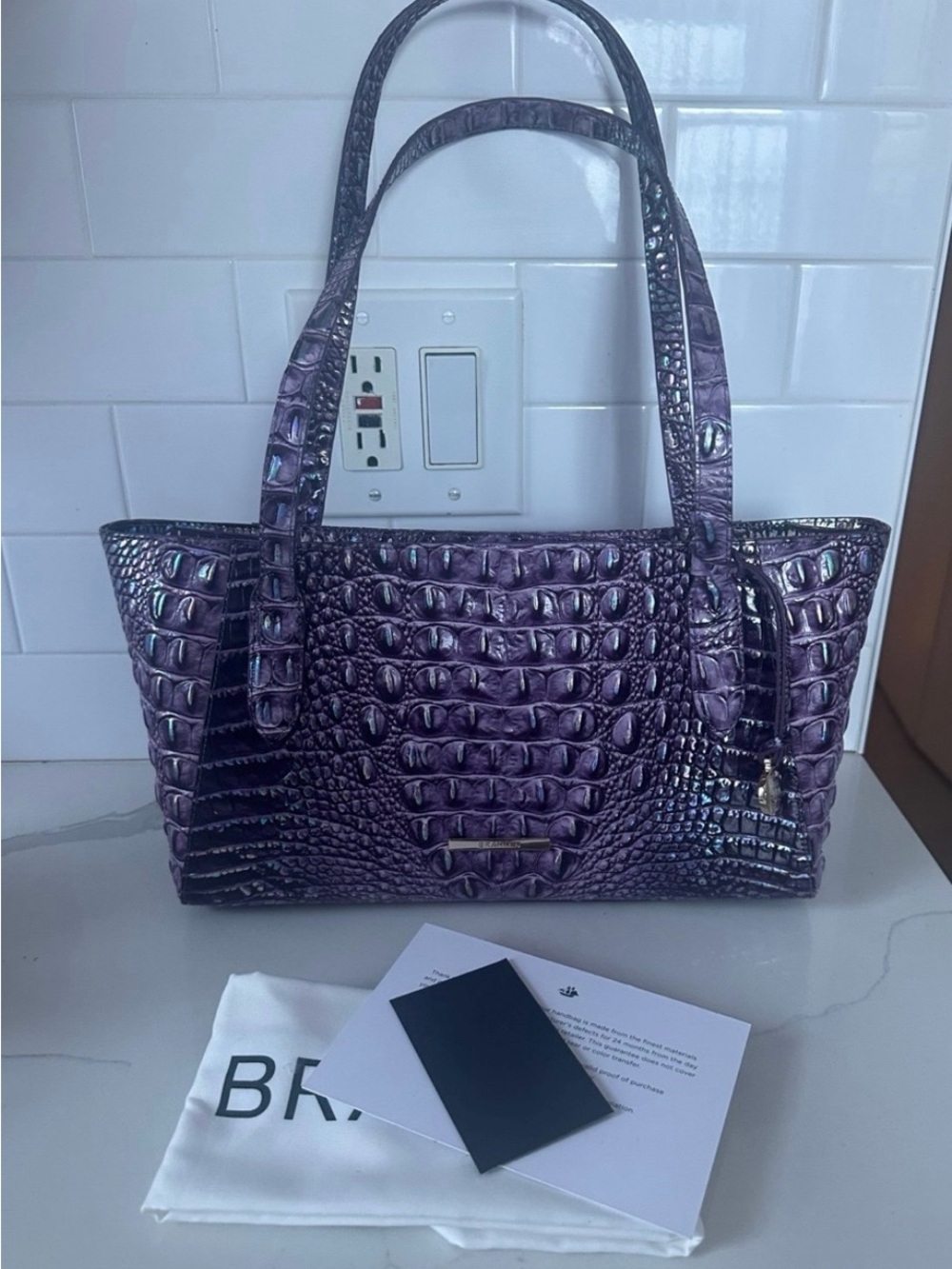 Brahmin Tonya purple passion Melbourne leather